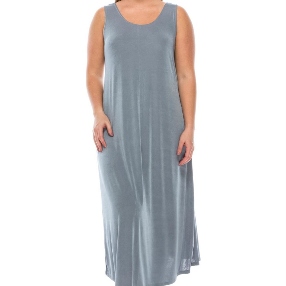 NEW JoStar Grey Slinky Long Tank Dress